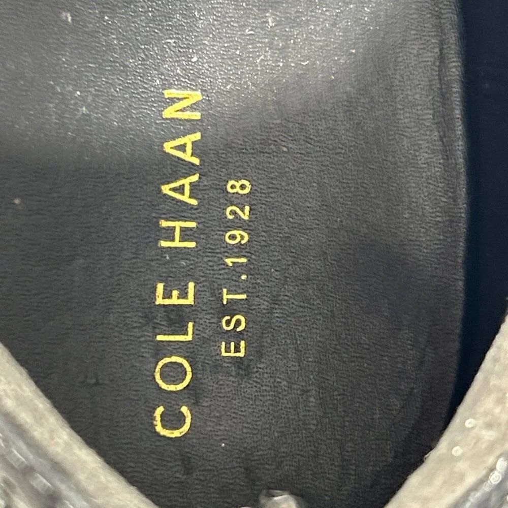 Cole Haan Wingtip Monk Strap Buckle Double Strap Womens Dress Shoes Size 9 Black - Picture 11 of 12